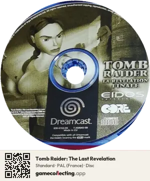 Tomb Raider: The Last Revelation Sega Dreamcast, PAL disc