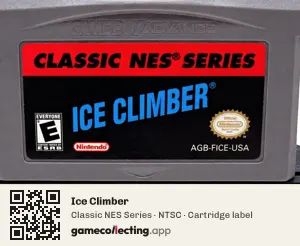 Ice Climber Game Boy Advance, NTSC cartridge label