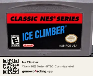 Ice Climber Game Boy Advance, NTSC cartridge label