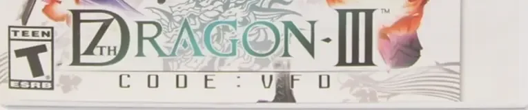 7th Dragon III Code: VFD, the ESRB box on its front