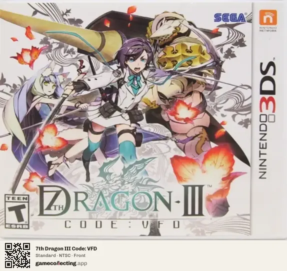 7th Dragon III Code: VFD Nintendo 3DS, NTSC box front