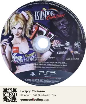 Lollipop Chainsaw PlayStation 3, PAL disc