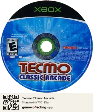 Tecmo Classic Arcade Xbox, NTSC disc