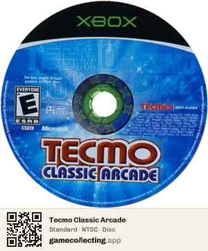 Tecmo Classic Arcade Xbox, NTSC disc