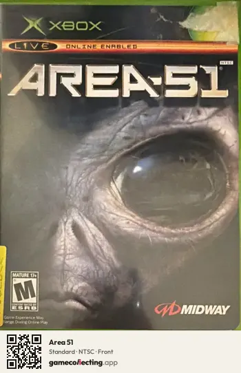 Area 51 Xbox, NTSC box front