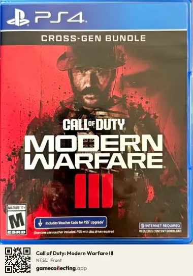 Call of Duty: Modern Warfare III PlayStation 4, NTSC box front