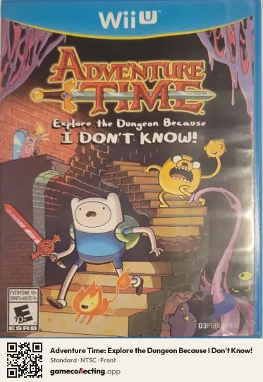 Adventure Time: Explore the Dungeon Because I Don't Know! Nintendo Wii U, NTSC box front