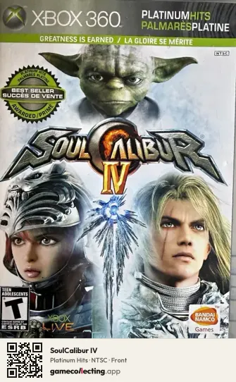 SoulCalibur IV Xbox 360, NTSC box front
