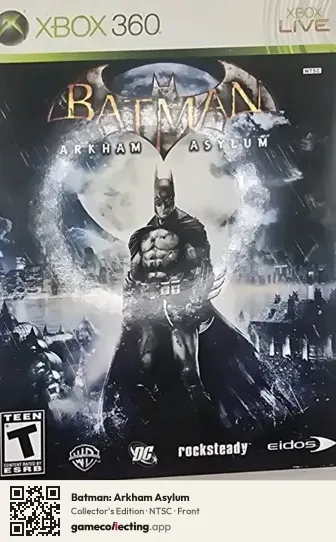 Batman: Arkham Asylum Xbox 360, NTSC box front