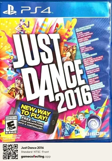 Just Dance 2016 PlayStation 4, NTSC box front