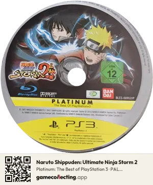Naruto Shippuden: Ultimate Ninja Storm 2 PlayStation 3, PAL disc