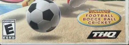 Big Beach Sports, the ESRB box on its front