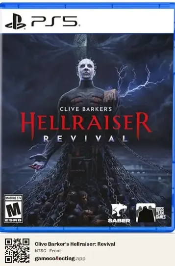 Clive Barker's Hellraiser: Revival PlayStation 5, NTSC box front