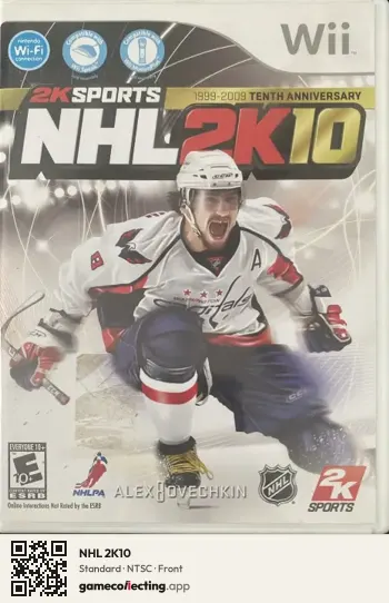 NHL 2K10 Nintendo Wii, NTSC box front