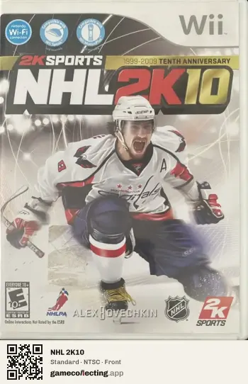NHL 2K10 Nintendo Wii, NTSC box front