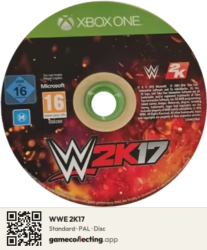 WWE 2K17 Xbox One, PAL disc