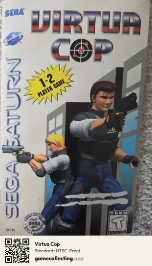Virtua Cop Sega Saturn, NTSC box front