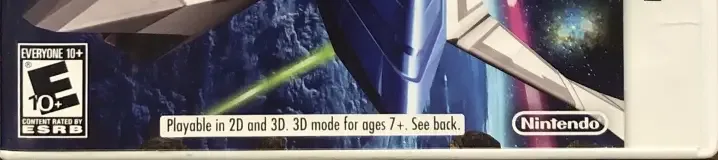 Star Fox 64 3D, the ESRB box on its front