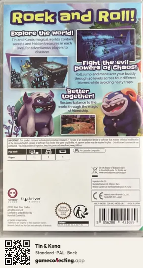 Tin & Kuna Nintendo Switch, PAL box back