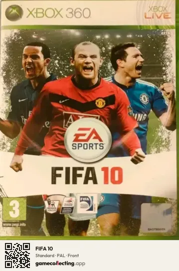 FIFA 10 Xbox 360, PAL box front