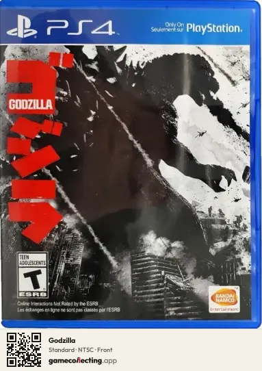 Godzilla PlayStation 4, NTSC box front