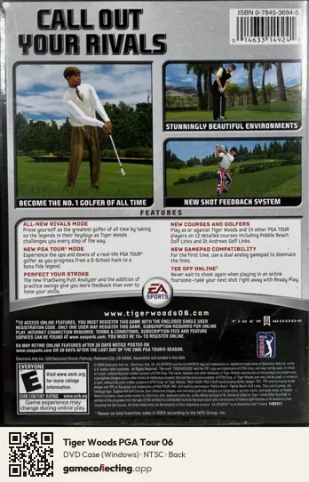 Tiger Woods PGA Tour 06 Computer, NTSC box back