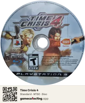 Time Crisis 4 PlayStation 3, NTSC disc