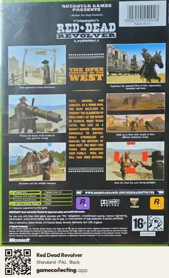 Red Dead Revolver Xbox, PAL box back