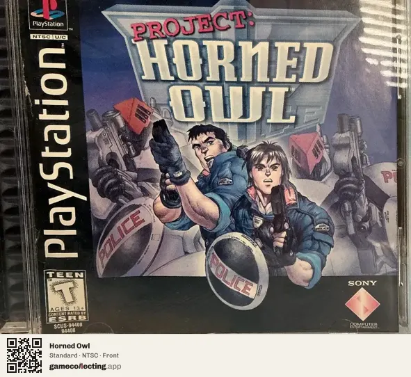 Horned Owl PlayStation, NTSC box front