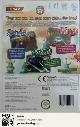 Elebits Nintendo Wii, Italy box back