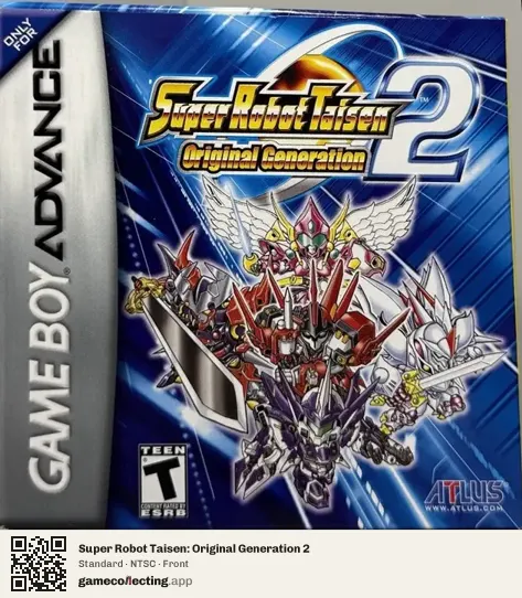 Super Robot Taisen: Original Generation 2 Game Boy Advance, NTSC box front