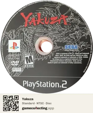 Yakuza PlayStation 2, NTSC disc