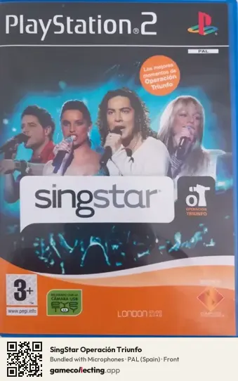 SingStar Operación Triunfo PlayStation 2, Spain box front