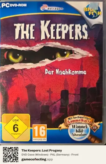 The Keepers: Lost Progeny Computer, Germany box front