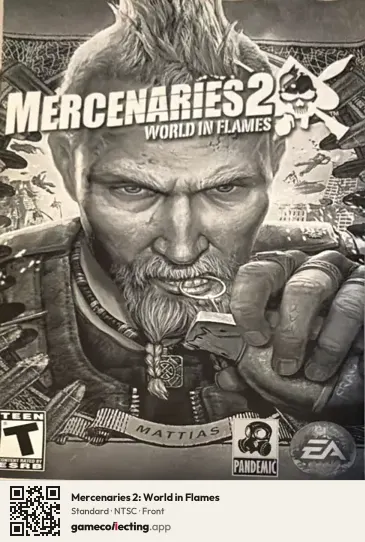 Mercenaries 2: World in Flames PlayStation 2, NTSC box front