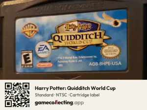 Harry Potter: Quidditch World Cup Game Boy Advance, NTSC cartridge label