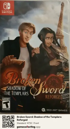Broken Sword: Shadow of the Templars: Reforged Nintendo Switch, NTSC box front