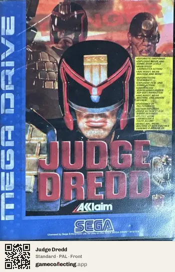 Judge Dredd Sega Mega Drive / Genesis, PAL box front