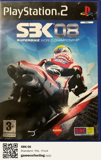 SBK 08 PlayStation 2, PAL box front