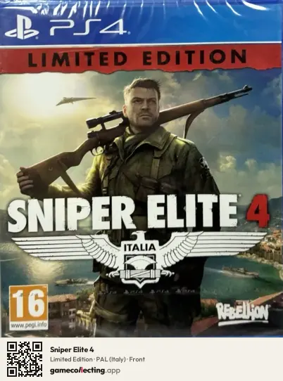 Sniper Elite 4 PlayStation 4, Italy box front