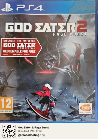 God Eater 2: Rage Burst PlayStation 4, PAL box front