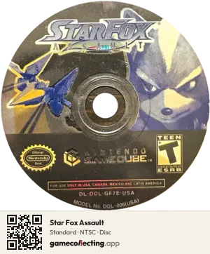 Star Fox Assault Nintendo GameCube, NTSC disc