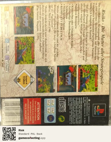Risk PlayStation, PAL box back