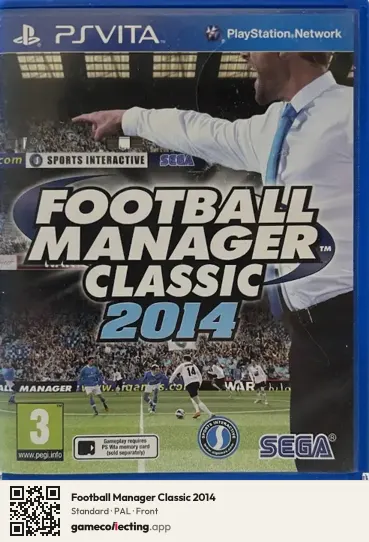 Football Manager Classic 2014 PlayStation Vita, PAL box front