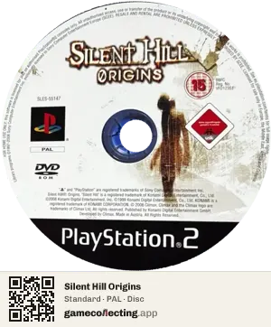 Silent Hill Origins PlayStation 2, PAL disc