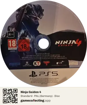 Ninja Gaiden 4 PlayStation 5, PAL disc