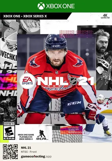 NHL 21 Xbox One, NTSC box front