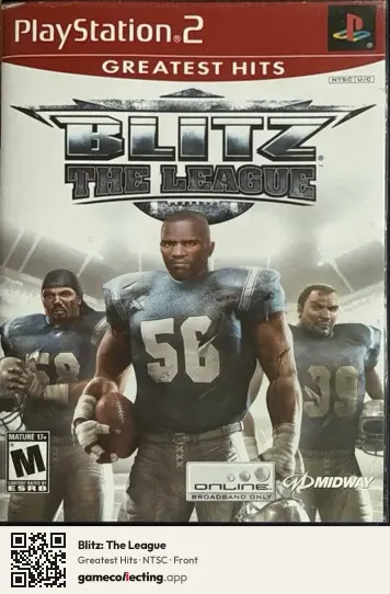 Blitz: The League PlayStation 2, NTSC box front
