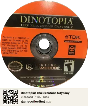 Dinotopia: The Sunstone Odyssey Nintendo GameCube, NTSC disc