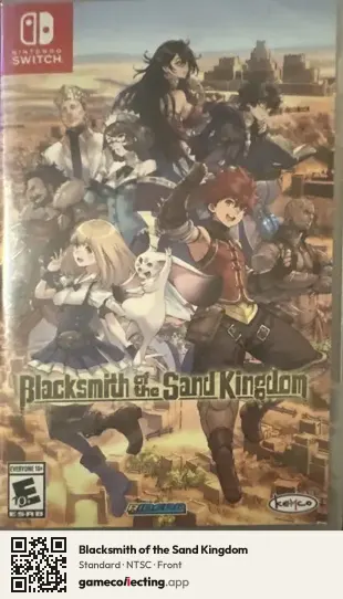 Blacksmith of the Sand Kingdom Nintendo Switch, NTSC box front